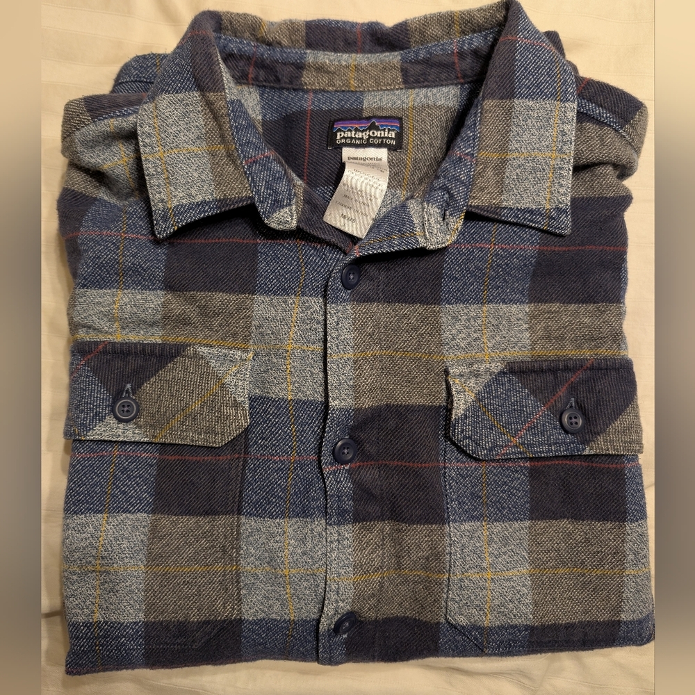 Patagonia Fjord Flannel Blue and Gray
